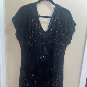 1990's STENAY Beaded Flapper Dress